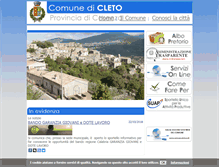 Tablet Screenshot of comune.cleto.cs.it